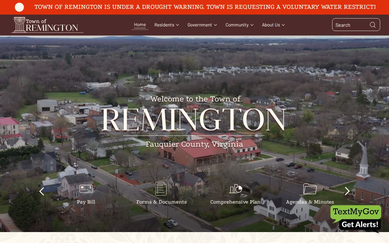 Official Remington town gateway for Fauquier County criminal record routing
