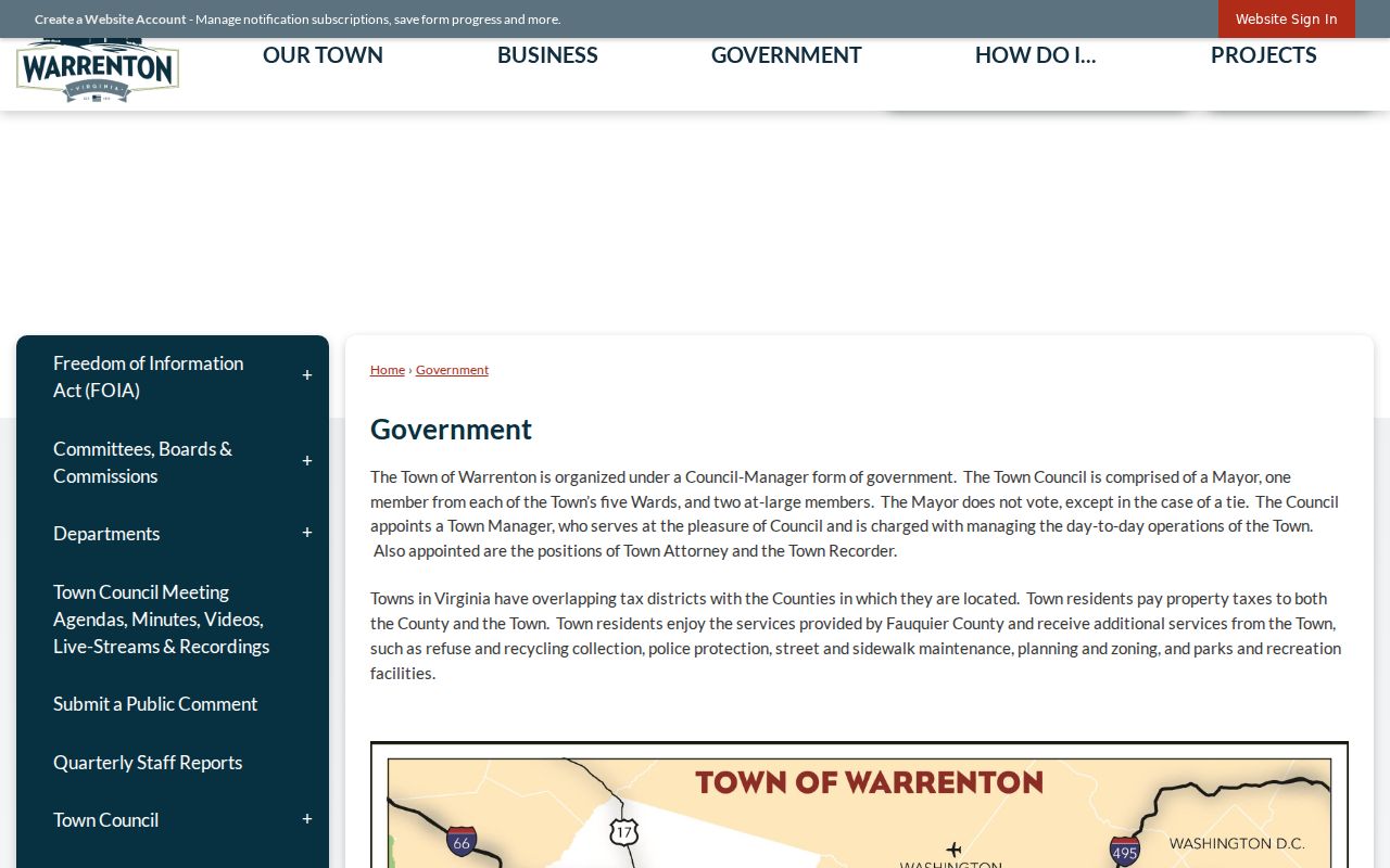 Warrenton government source for Warrenton criminal record access